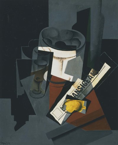 Naturaleza muerta con periódico de Juan Gris